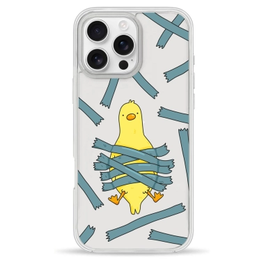 Чохол Pump Clear Case для iPhone 16 Pro Max Bird Tape - цена, характеристики, отзывы, рассрочка, фото 1