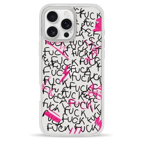 Чохол Pump Clear Case for iPhone 16 Pro F#ck - ціна, характеристики, відгуки, розстрочка, фото 1