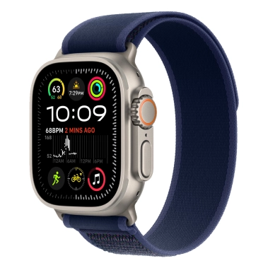 Смарт-часы Apple Watch Ultra 2 (2024) GPS + Cellular 49 mm Natural Titanium Case with Blue Trail Loop S/M - цена, характеристики, отзывы, рассрочка, фото 1