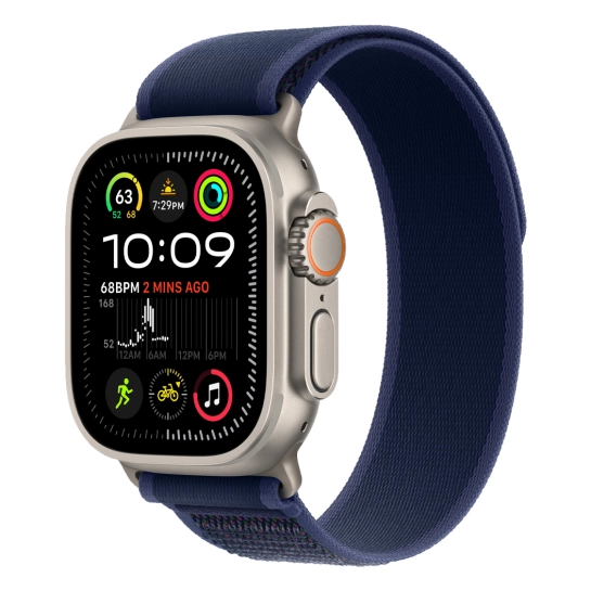 Смарт-часы Apple Watch Ultra 2 (2024) GPS + Cellular 49 mm Natural Titanium Case with Blue Trail Loop S/M
