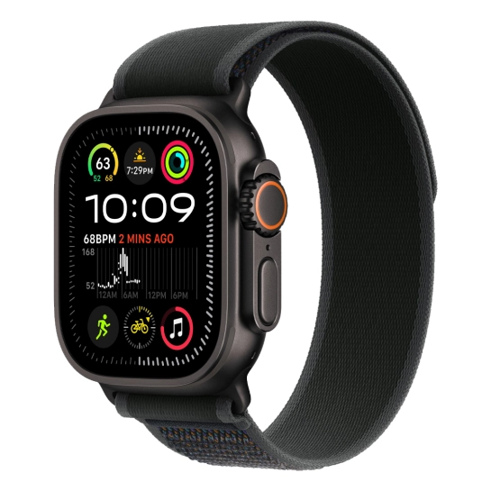 Смарт-годинник Apple Watch Ultra 2 (2024) GPS + Cellular 49 mm Black Titanium Case with Black Trail Loop - M/L