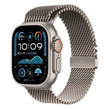 Смарт-часы Apple Watch Ultra 2 (2024) GPS + Cellular 49 mm Natural Titanium Case with Natural Titanium Milanese Loop S - цена, характеристики, отзывы, рассрочка, фото 1