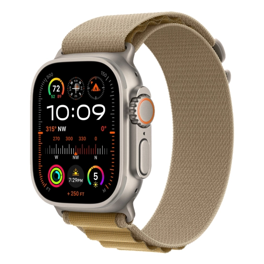 Смарт-часы Apple Watch Ultra 2 (2024) GPS + Cellular 49 mm Natural Titanium Case with Tan Alpine Loop Medium