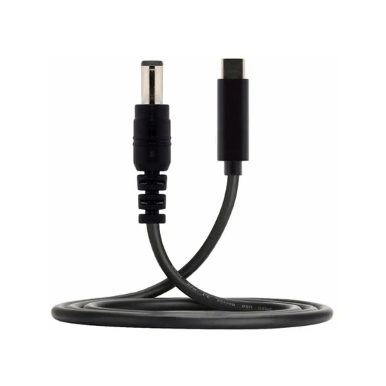 Кабель питания XOKO Type-C to DC 5,5*2,1mm Cable 12V 1A Black - цена, характеристики, отзывы, рассрочка, фото 1