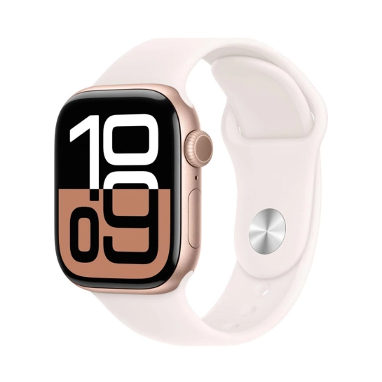 Смарт-годинник Apple Watch Series 10 GPS 46mm Rose Gold Aluminium Case with Light Blush Sport Band S/M