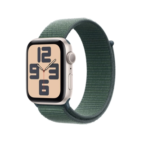 Смарт-годинник Apple Watch SE (2024) GPS 40mm Starlight Aluminium Case with Lake Green Sport Loop