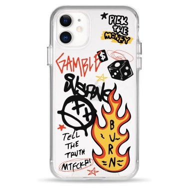 Чохол Pump Clear Case for iPhone 11 Burn Graffiti - цена, характеристики, отзывы, рассрочка, фото 1