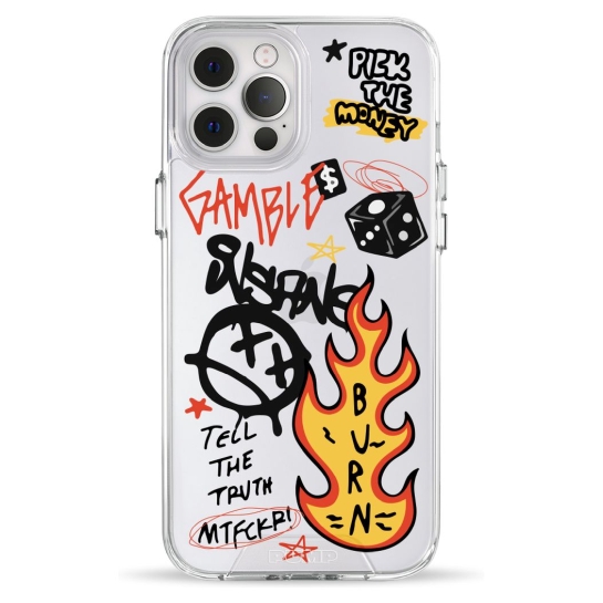 Чехол Pump Clear Case for iPhone 12 Pro Max Burn Graffiti - цена, характеристики, отзывы, рассрочка, фото 1