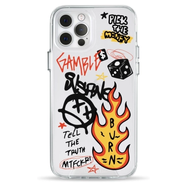 Чохол Pump Clear Case for iPhone 12/12 Pro Burn Graffiti - цена, характеристики, отзывы, рассрочка, фото 1