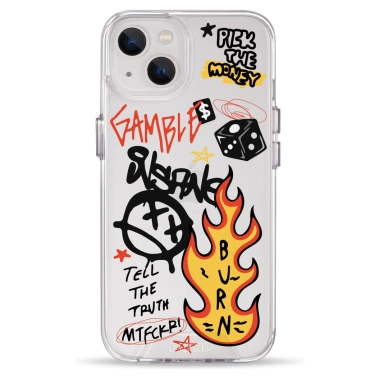 Чохол Pump Clear Case for iPhone 13 Burn Graffiti - цена, характеристики, отзывы, рассрочка, фото 1