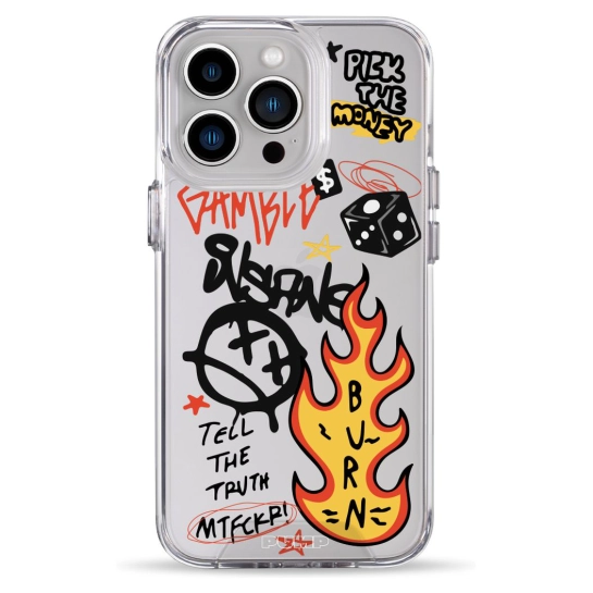 Чохол Pump Clear Case for iPhone 13 Pro Burn Graffiti