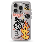 Чехол Pump Clear Case for iPhone 15 Pro Burn Graffiti