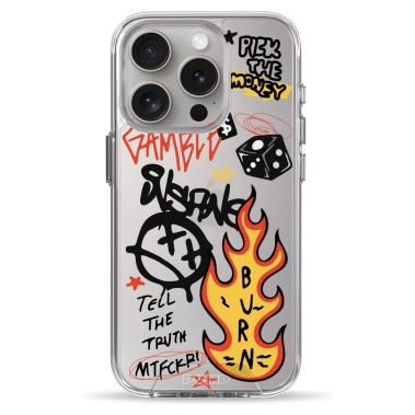 Чехол Pump Clear Case for iPhone 15 Pro Burn Graffiti - цена, характеристики, отзывы, рассрочка, фото 1