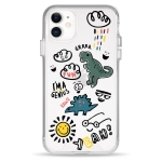 Чехол Pump Clear Case for iPhone 11 Dinosaurs