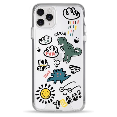 Чехол Pump Clear Case for iPhone 11 Pro Max Dinosaurs - цена, характеристики, отзывы, рассрочка, фото 1