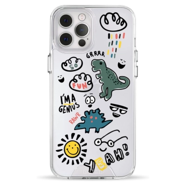 Чехол Pump Clear Case for iPhone 12 Pro Max Dinosaurs - цена, характеристики, отзывы, рассрочка, фото 1