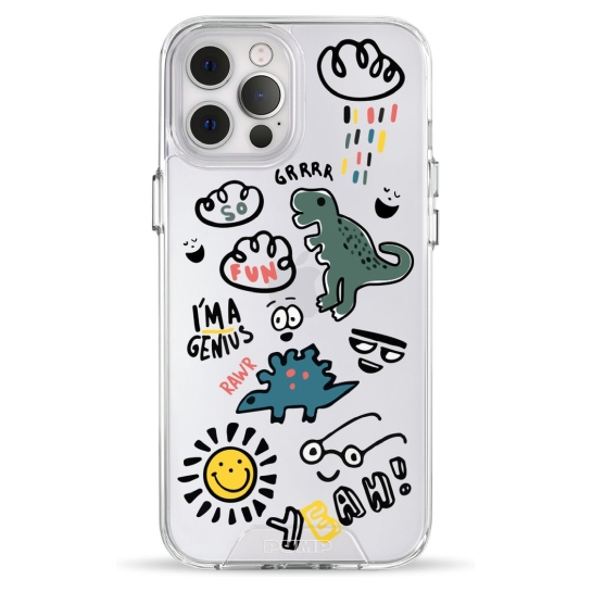 Чехол Pump Clear Case for iPhone 12 Pro Max Dinosaurs - цена, характеристики, отзывы, рассрочка, фото 1