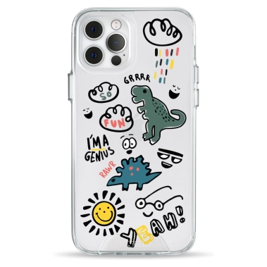 Чохол Pump Clear Case for iPhone 12/12 Pro Dinosaurs - цена, характеристики, отзывы, рассрочка, фото 1