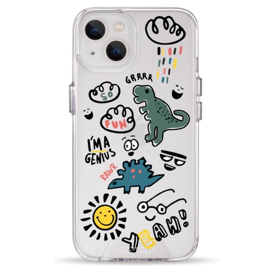 Чехол Pump Clear Case for iPhone 13 Dinosaurs - цена, характеристики, отзывы, рассрочка, фото 1