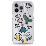 Чехол Pump Clear Case for iPhone 14 Pro Dinosaurs