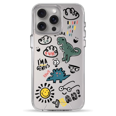 Чохол Pump Clear Case for iPhone 15 Pro Max Dinosaurs - цена, характеристики, отзывы, рассрочка, фото 1
