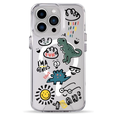 Чохол Pump Clear Case with MagSafe for iPhone 13 Pro Dinosaurs - цена, характеристики, отзывы, рассрочка, фото 1