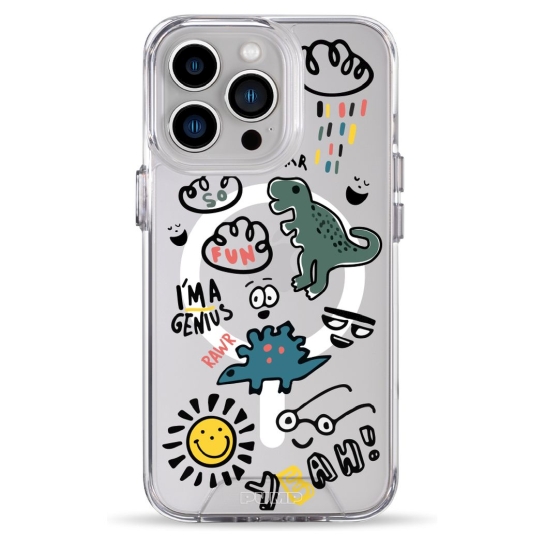 Чехол Pump Clear Case with MagSafe for iPhone 13 Pro Dinosaurs - цена, характеристики, отзывы, рассрочка, фото 1