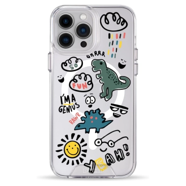 Чохол Pump Clear Case with MagSafe for iPhone 13 Pro Max Dinosaurs - цена, характеристики, отзывы, рассрочка, фото 1