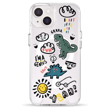 Чехол Pump Clear Case with MagSafe for iPhone 14 Dinosaurs - цена, характеристики, отзывы, рассрочка, фото 1