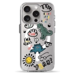 Чохол Pump Clear Case with MagSafe for iPhone 15 Pro Dinosaurs