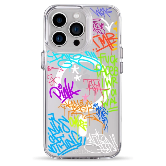 Чехол Pump Clear Case with MagSafe for iPhone 13 Pro Text Graffiti