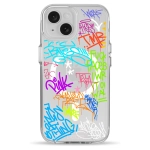 Чехол Pump Clear Case with MagSafe for iPhone 15 Text Graffiti