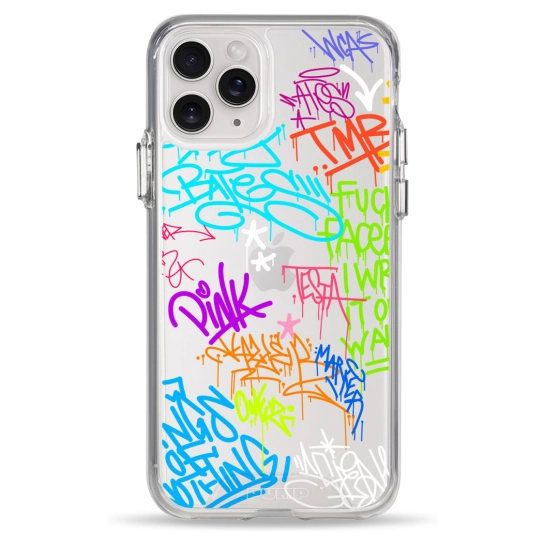 Чехол Pump Clear Case for iPhone 11 Pro Text Graffiti