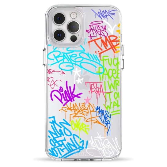 Чохол Pump Clear Case for iPhone 12 Pro Max Text Graffiti