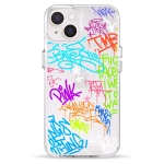 Чехол Pump Clear Case for iPhone 14 Text Graffiti