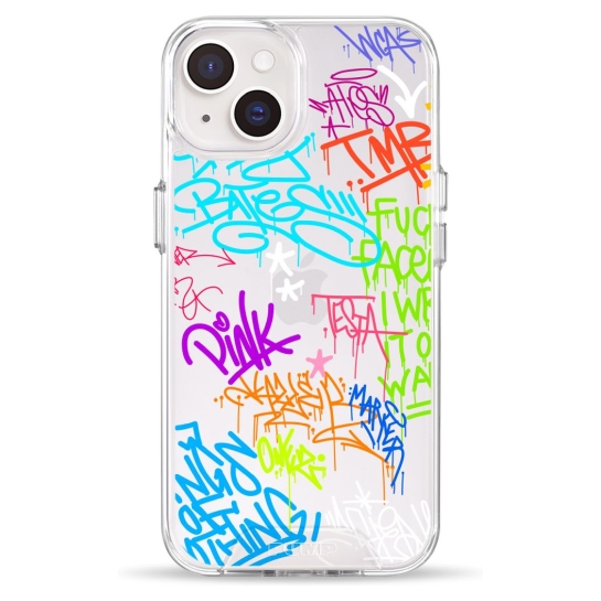 Чехол Pump Clear Case for iPhone 14 Text Graffiti - цена, характеристики, отзывы, рассрочка, фото 1