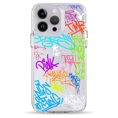 Чехол Pump Clear Case for iPhone 14 Pro Text Graffiti - цена, характеристики, отзывы, рассрочка, фото 1