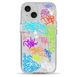 Чехол Pump Clear Case for iPhone 15 Text Graffiti