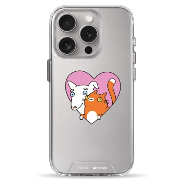 Чохол Pump Transparency Silver Button Case для iPhone 15 Pro Friendship - цена, характеристики, отзывы, рассрочка, фото 1