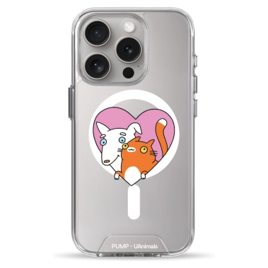 Чохол Pump Clear Case with MagSafe for iPhone 15 Pro Friendship - цена, характеристики, отзывы, рассрочка, фото 1