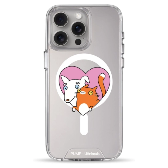 Чохол Pump Clear Case with MagSafe для iPhone 15 Pro Max Friendship