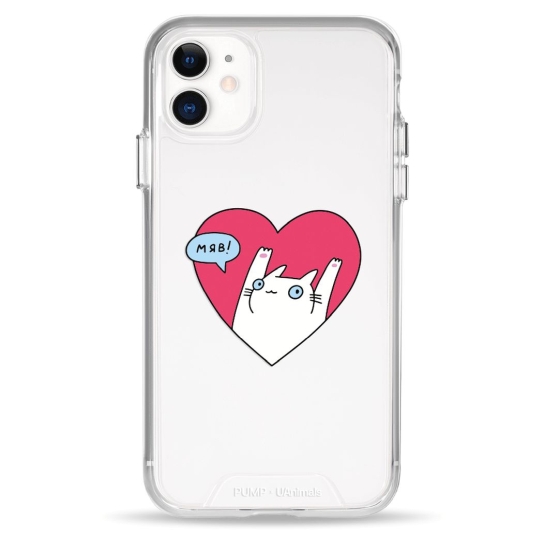 Чохол Pump Transparency Silver Button Case для iPhone 11 Kitty - ціна, характеристики, відгуки, розстрочка, фото 1