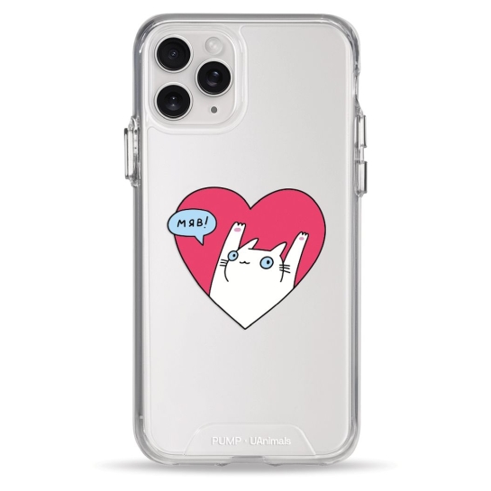 Чехол Pump Transparency Silver Button Case for iPhone 11 Pro Kitty - цена, характеристики, отзывы, рассрочка, фото 1