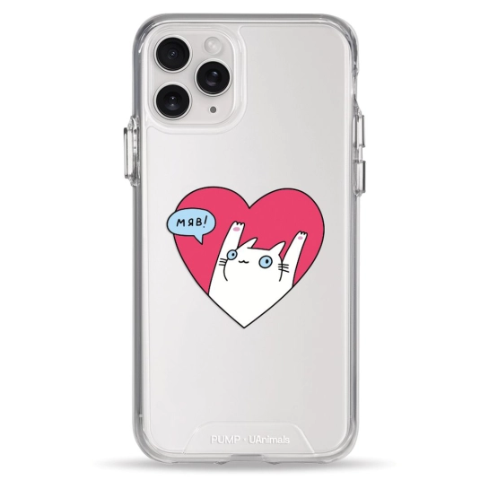 Чохол Pump Transparency Silver Button Case для iPhone 11 Pro Kitty