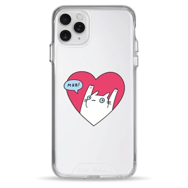 Чохол Pump Transparency Silver Button Case для iPhone 11 Pro Max Kitty - цена, характеристики, отзывы, рассрочка, фото 1