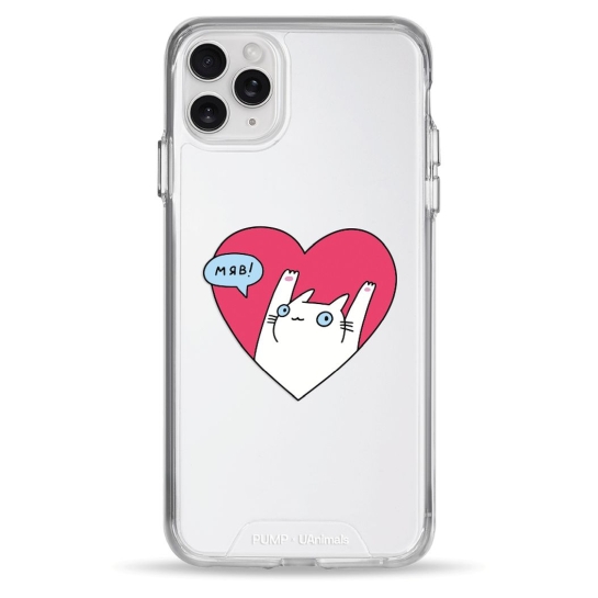 Чехол Pump Transparency Silver Button Case for iPhone 11 Pro Max Kitty - цена, характеристики, отзывы, рассрочка, фото 1