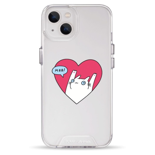 Чехол Pump Transparency Silver Button Case for iPhone 13 Kitty - цена, характеристики, отзывы, рассрочка, фото 1