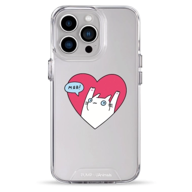 Чохол Pump Transparency Silver Button Case для iPhone 13 Pro Kitty - цена, характеристики, отзывы, рассрочка, фото 1