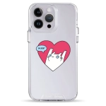 Чехол Pump Transparency Silver Button Case for iPhone 14 Pro Max Kitty