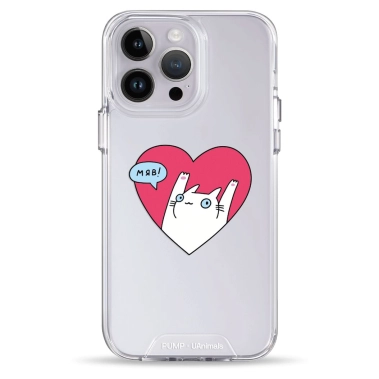 Чохол Pump Transparency Silver Button Case для iPhone 14 Pro Max Kitty - цена, характеристики, отзывы, рассрочка, фото 1